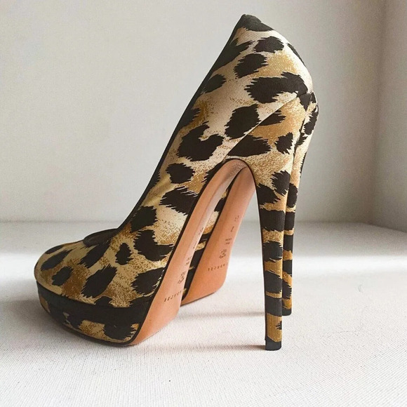 Casadei Animal Print Cheetah  Super High Sexy Stiletto Heels 7B - Picture 7 of 8